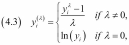 Normalizing with the Box-Cox transformation