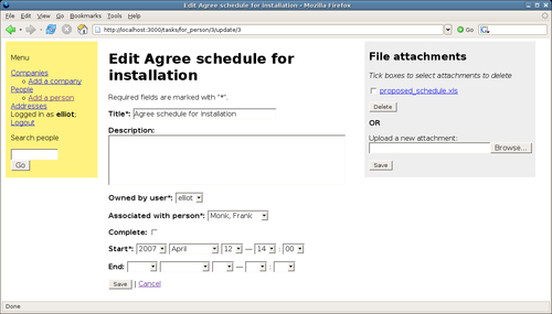 Deleting File Attachments for a Task