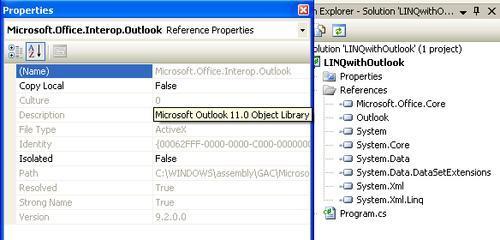 LINQ with Outlook