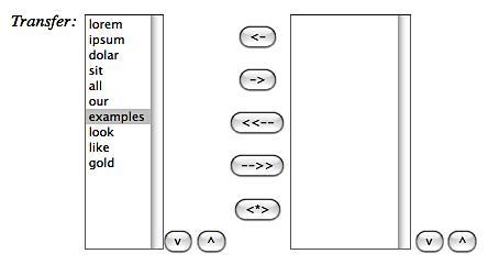 The <s:optiontransferselect> tag