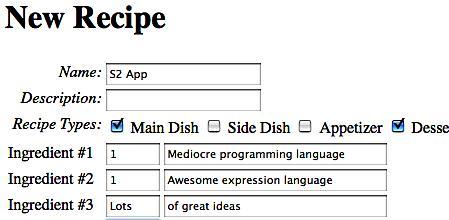 Updating our new recipe form