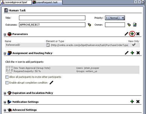 Defining the workflow task