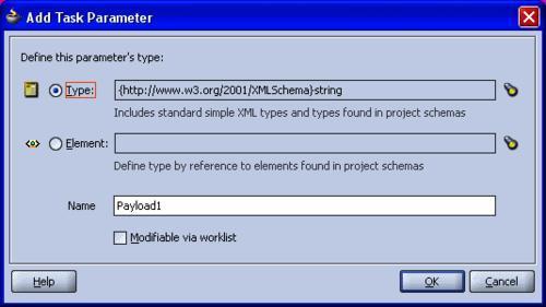 Specifying task parameters