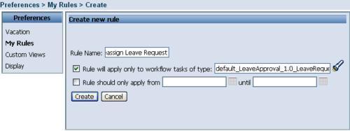 Setting up a sample rule