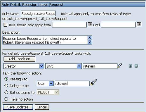 Setting up a sample rule