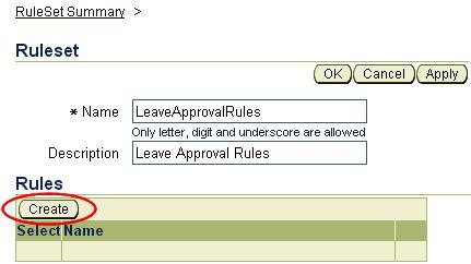 Creating a rule set