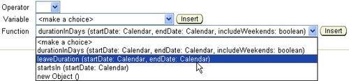 Invoking a function from within a rule