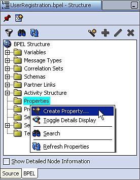 Defining a correlation set property