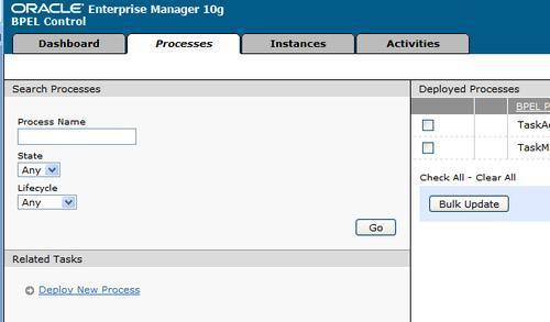 Deploying a BPEL process using the BPEL Console