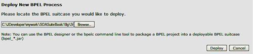 Deploying a BPEL process using the BPEL Console