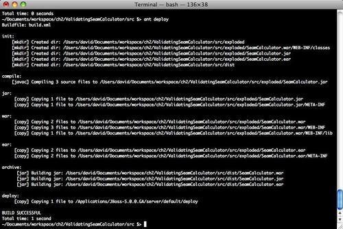 Building and testing the validating Seam calculator