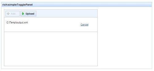 <rich:fileUpload />