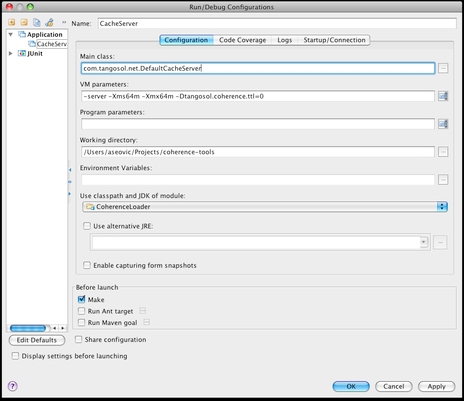 Starting Coherence nodes within the IDE