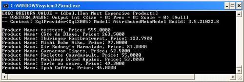 Calling a simple stored procedure