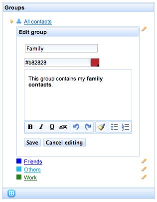 Adding and editing groups