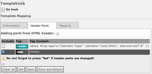 Header parts