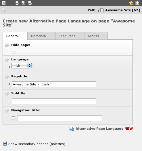 Adding localization to pages
