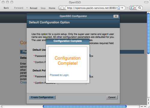 OpenSSO one click configuration