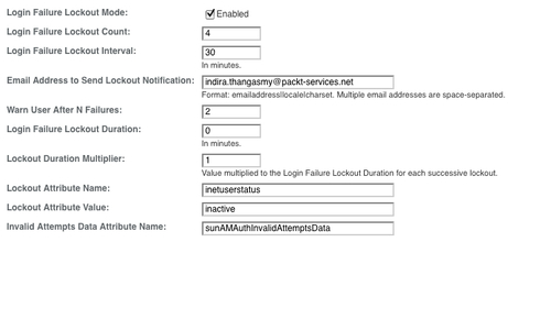 Configuring account lockout