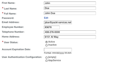 Assigning service and update service attributes