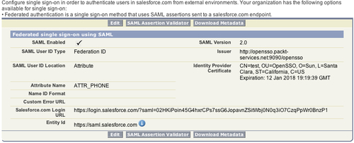 Configuring OpenSSO metadata for Salesforce.com