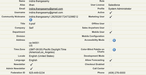 Configuring users for Salesforce.com