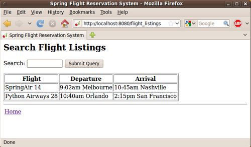 Looking up existing flights