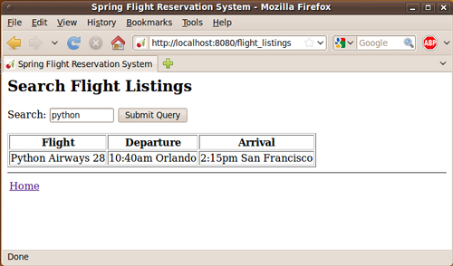 Looking up existing flights