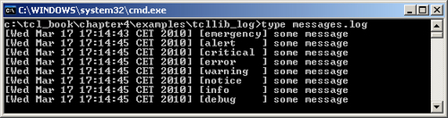 Replacing the default implementation of the logging command