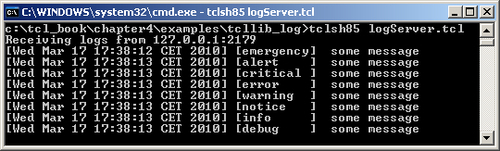 Replacing the default implementation of the logging command