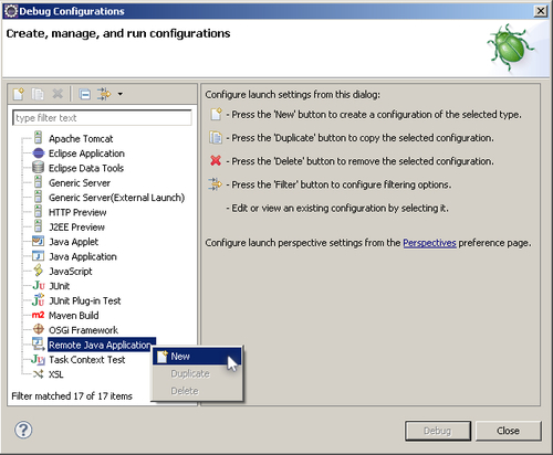 Configuring the IDE for remote debugging