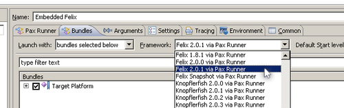 Configuring embedded Felix