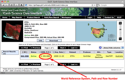 Obtaining Landsat imagery