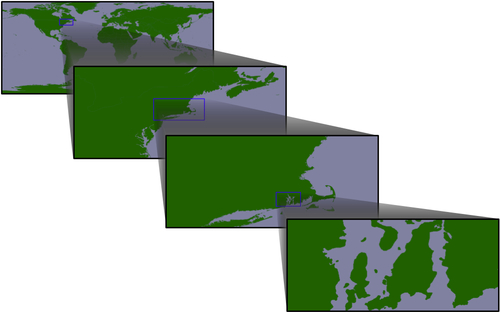 The TMS (Tile Map Service) protocol