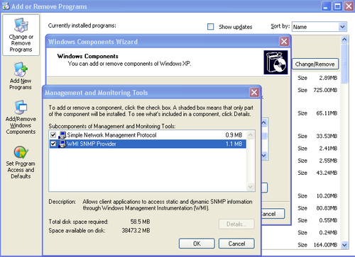 Configuring SNMP and WMI on Windows