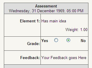 Workshop page—Teacher's view