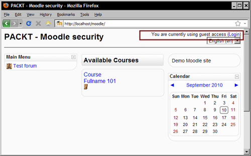 Moodle access check