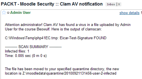 Anti-virus and Moodle