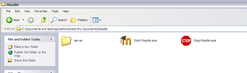 Time for action - download and run the Moodle installer