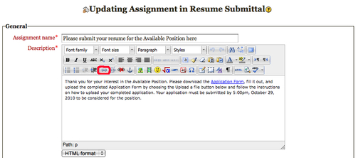 Have a go hero - adding an application form to the assignment module