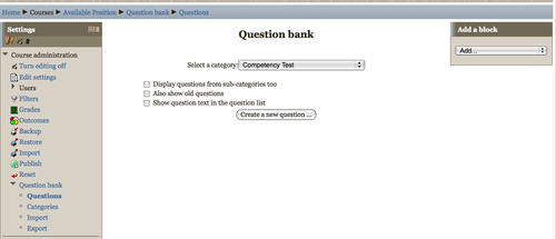 Time for action - creating a Question Bank