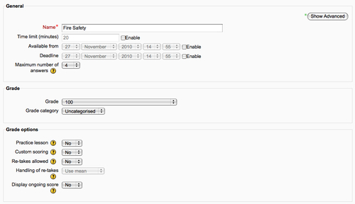 Time for action - creating a lesson module