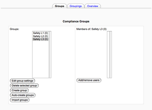 Time for action - creating groups in your course