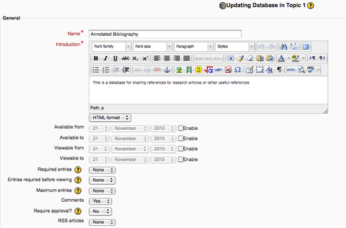 Time for action - creating the basic database shell