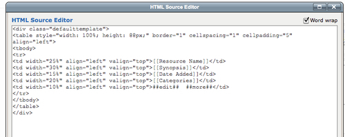 Time for action - edit the display template for a database