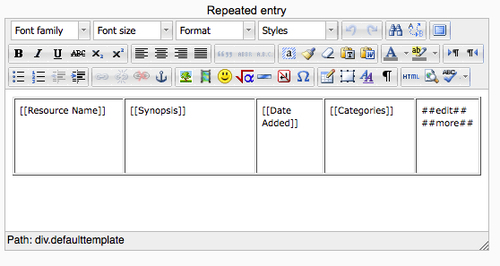 Time for action - edit the display template for a database