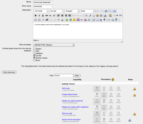 Time for action - creating the moderator role