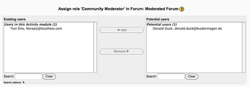 Time for action - Assigning the role to a user in a forum