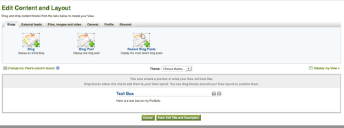 Time for action - creating a Mahara portfolio