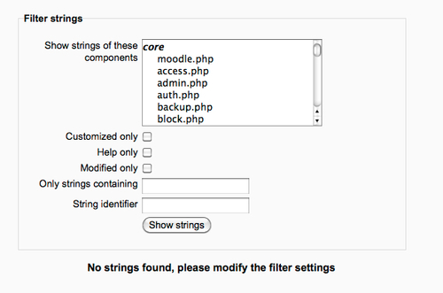 Time for action - editing language strings